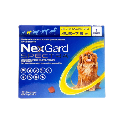 NexGard Spectra® Antipulgas para Perros de 3.6 a 7.5 Kg