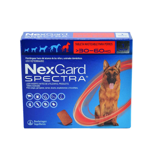 NexGard Spectra® Antipulgas para Perros de 30.1 a 60 Kg