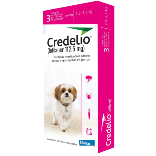 Credelio - Perros de 2.5 - 5.5 kg x 3 Tabletas